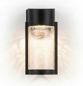 Lampă solară de perete LED/3,7V 300 mAh IP44 neagră