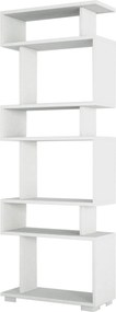 Biblioteca BLOK, alb, PAL melaminat, 60x20x165 cm
