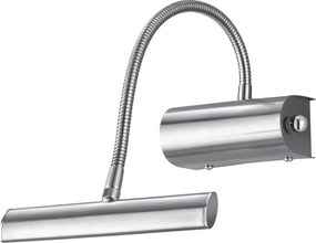 Aplică de perete argintie LED cu structură flexibilă/cu intensitate reglabilă Curtis – Trio