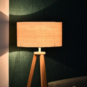 HOMCOM Lampa de Podea din Lemn cu Intrerupator de Pedala, Design Modern, pentru Living sau Dormitor, 154cm Inaltime | Aosom Romania