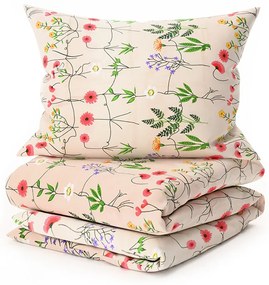 Lenjerie de pat din bumbac HERBAR BLEND bej Dimensiune lenjerie de pat: 70 x 90 cm | 140 x 200 cm