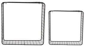 Rafturi negre 2 buc. din oțel 35 cm Reja – PT LIVING