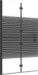 vidaXL Cabină de duș pliabilă, negru, 80x140 cm, ESG