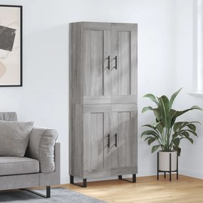 vidaXL Dulap înalt, gri sonoma, 69,5x34x180 cm, lemn compozit