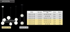 Lustra / Pendul design modern cu 2 surse de lumina Ring alb MYMOD013PL-02W