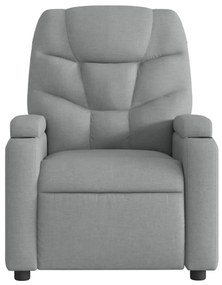 Fotoliu de masaj rabatabil, gri deschis, textil