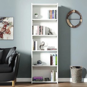 Biblioteca Smart Home, 5 rafturi, 60 x 180 x 20 cm