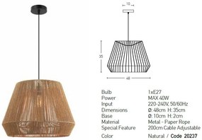 Pendul design modern Vinil maro 48cm