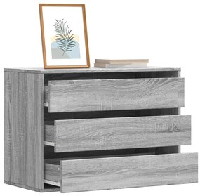 vidaXL Dulap colț cu sertare sonoma gri 80x41x58 cm lemn prelucrat