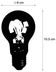 Set de 5 becuri cu filament spiralat LED E27 A60 Goldline 2W 150lm 2200K