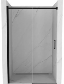 Mexen Omega ușă de duș culisantă 140 cm, transparent, Neagră -825-140-000-70-00