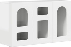 vidaXL Bufet Alb lucios 100 x 35 x 59 cm Lemn compozit