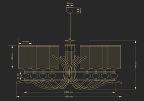 Candelabru 8 brate elegant design clasic Ruta
