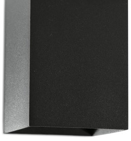 Aplica perete aluminiu negru, 1xGU10, LUNE square