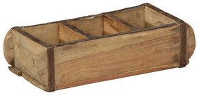 vidaXL Tavă, 30x14x9 cm, lemn masiv reciclat