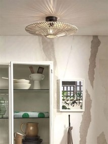 Plafoniera eco din ratan Zanzibar flat 55cm L, white