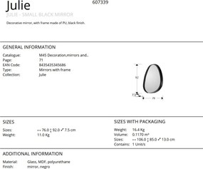 Oglinda decorativa moderna Julie negru