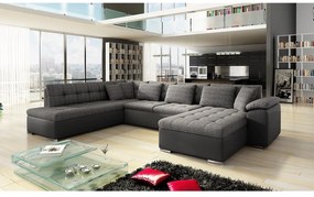 Colțar în formă de U Talina cu funcție de dormit (D) (piele ecologică Soft 020 + Majorka 03). 1058581