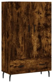 828257 vidaXL Dulap înalt, stejar afumat, 69,5x31x115 cm, lemn prelucrat