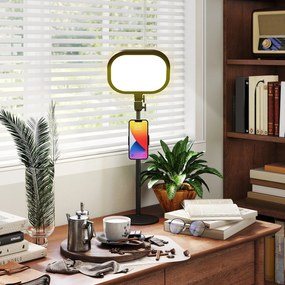 HOMCOM Lampă LED reglabilă: 5 culori, 10 niveluri, memorie – birou/dormitor. | Aosom Romania