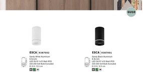 Spot aplicat tavan / plafon design modern ESCA alb