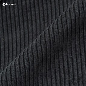 Canapea variabilă cu tapițerie din catifea reiată Karup Design Folk Raw/Charcoal