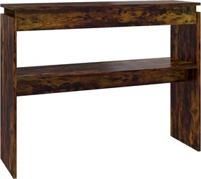 vidaXL Măsuță consolă, stejar fumuriu, 102x30x80 cm, lemn prelucrat
