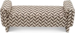 Bancheta eleganta design LUX Del Vale, Chevron brown