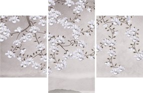 Tablou - Flori într-un peisaj gri (90x60 cm)