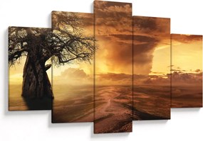 Tablou cu norii portocalii (150x105 cm)