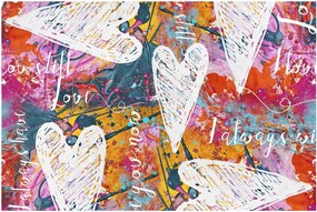 Tablou - Inima pe un fundal abstract (90x60 cm)