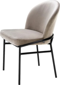 Set de 2 scaune design modern Willis, catifea Savona greige 113772 HZ