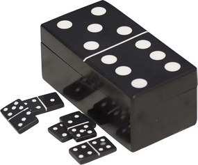 Cutie joc Domino, din rasina, Negru