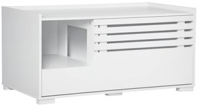 PawHut Dulap pentru pisici cu 2 rafturi Design 2 în 1, Ușă magnetică Alb | Aosom Romania