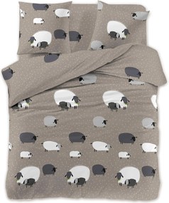 Lenjerie de pat din microfibra Culoare maro, DAINA Dimensiune lenjerie de pat: 2 buc 70 x 90 cm | 200 x 220 cm