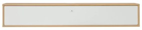 Comodă TV albă/în culoare naturală cu aspect de lemn de stejar 133x22 cm Mistral – Hammel Furniture