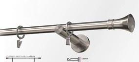 Galerie simpla PICIOR UNIVERSAL - PRINCE -simpla /19 - INOX (Alege marime: 360 cm)