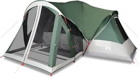 vidaXL Cort de familie Tipi pentru 8 persoane, verde, impermeabil