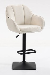 HR2055KW Scaun Crem din Boucle cu Bază Neagră