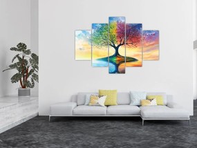 Tablou – Arbore pictat al anotimpurilor (150x105 cm)