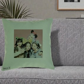 Perna Personalizata K-pop BLACKPINK Accesorii Haioase, 40x40 cm, Verde, Husa Detasabila, Perna Inclusa, BEKZ®