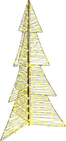 vidaXL Brad de Crăciun cu 240 LED Alb cald 180 cm Ratan