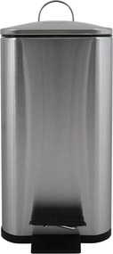 Coș de gunoi argintiu mat cu pedală din oțel 5 l Erik – Spirella