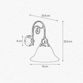 Aplica de perete stil traditional din alama Victorian