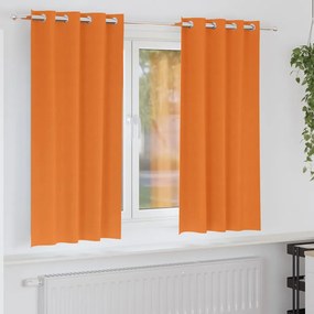 vidaXL Perdele 2 pcs Portocaliu intens 175 x 140 cm Poliester