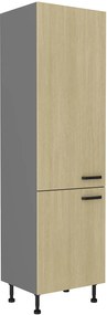 Dulap de alimente încorporat pentru frigider Scarmi 60 LO-215 2F (Antracit + Herringbone scandi). 1049771