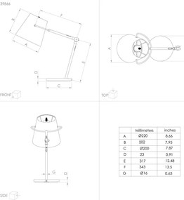 Lampă de masă GRANADILLOS 1xE27/40W/230V Eglo 39866