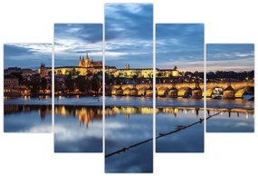 Tablou cu palatul din Praga și podul lui Carol (150x105 cm)