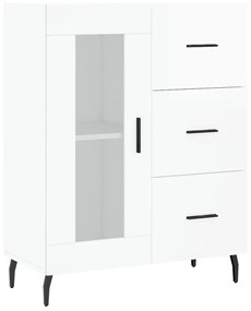 828062 vidaXL Servantă, alb extralucios, 69,5x34x90 cm, lemn compozit