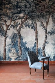 Tapet lavabil Byron Poem, Blue, Coordonne